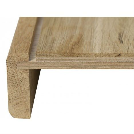 Eiken Traptrede Multiplank Enkele trede, 30 x 100 cm, 12+4 mm dik