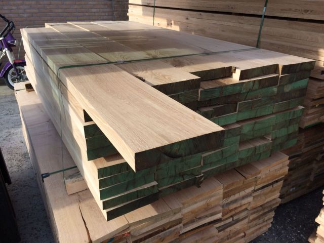 Eiken balken Geschaafd 40 mm dik | 20,5 cm breed | 275 cm lang