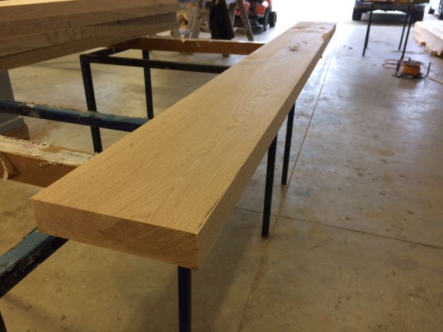 Eiken Wandplank Geschaafd 100 cm kopmaat: 4,2x25 cm