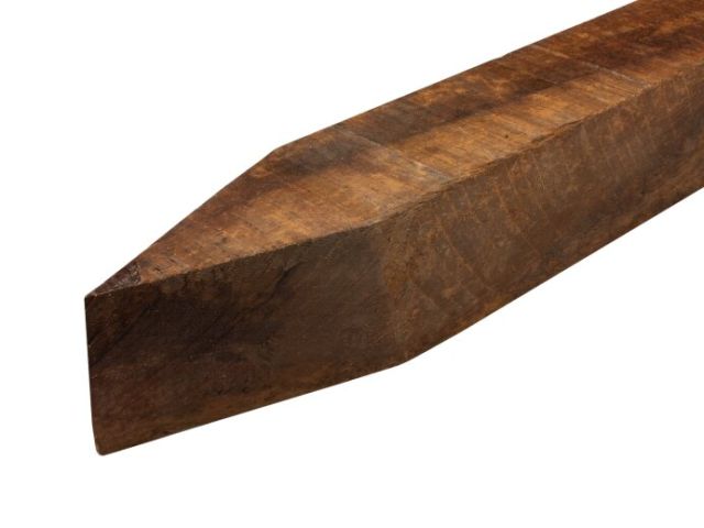 Azobe Hardhouten Paal 70 x 70 mm Gepunt | 300 cm lang