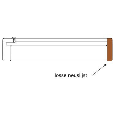 Neuslijst Eiken 140 cm Voor bekleden open trap