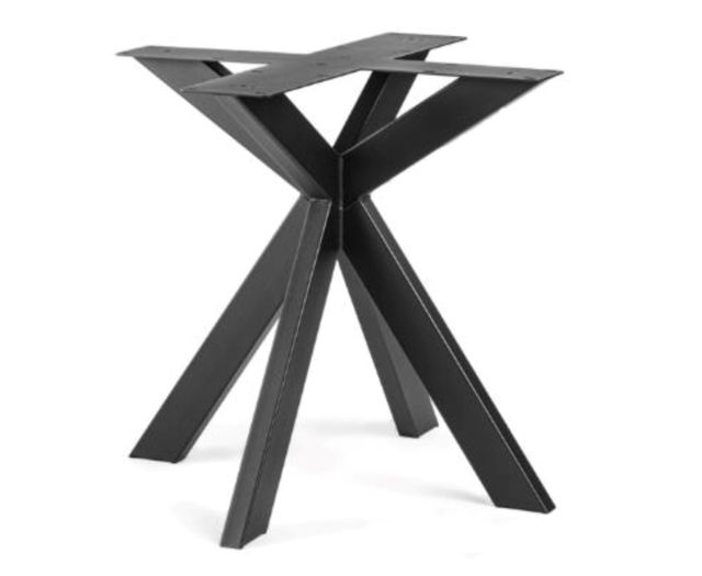 Stalen dubbele Ass poot | kokermaat 8x4 cm | 80 x 80 cm breed
