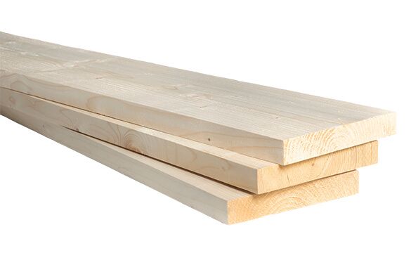 Steigerplank 500 cm gedroogd en geschaafd