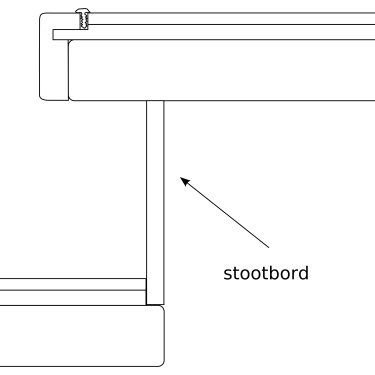Stootbord Eiken 120 x 17 cm of 140 x 17 cm