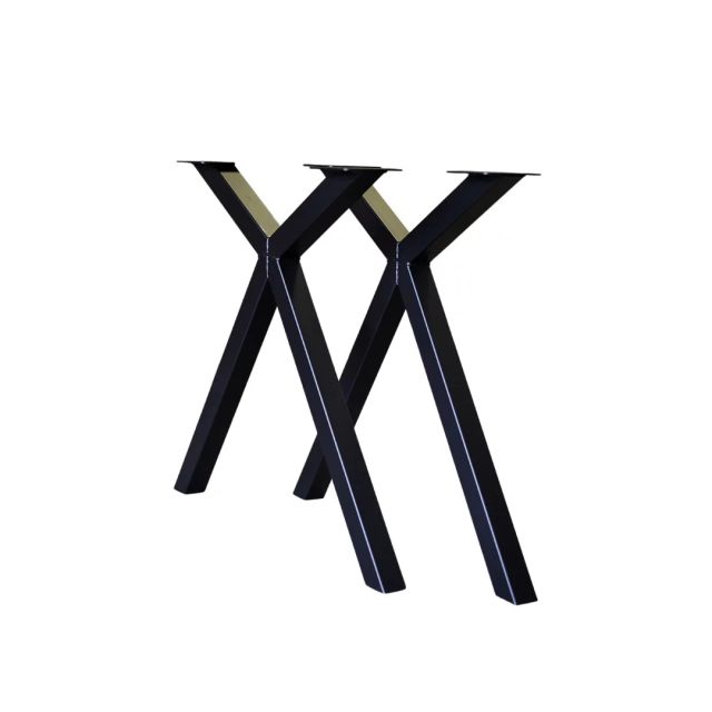 Stalen XY-Poot | kokermaat 5 x 5 cm - set 2 stuks 